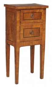 ITALIAN BANDED BURLWOOD BEDSID