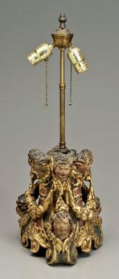 Italian baroque carved base, c