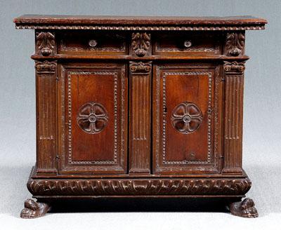 Italian Baroque carved walnut