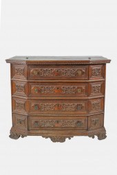 ITALIAN BAROQUE CARVED WALNUT