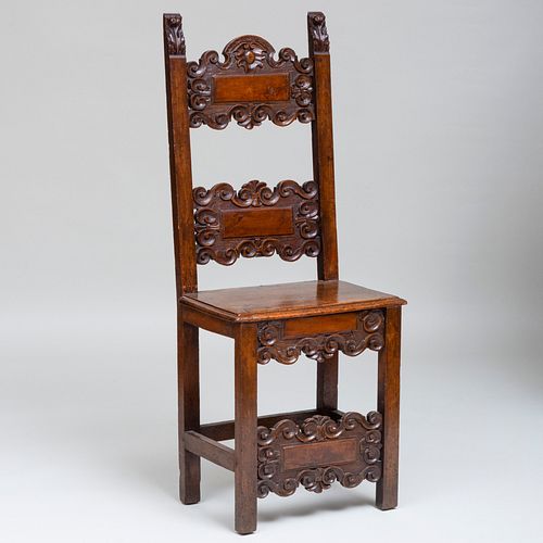 ITALIAN BAROQUE CARVED WALNUT