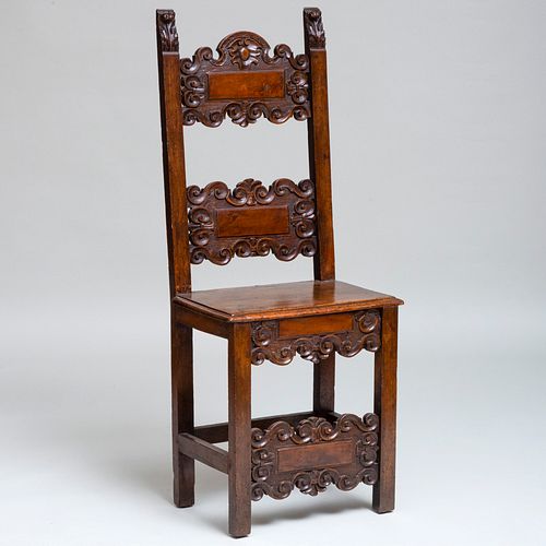 ITALIAN BAROQUE CARVED WALNUT