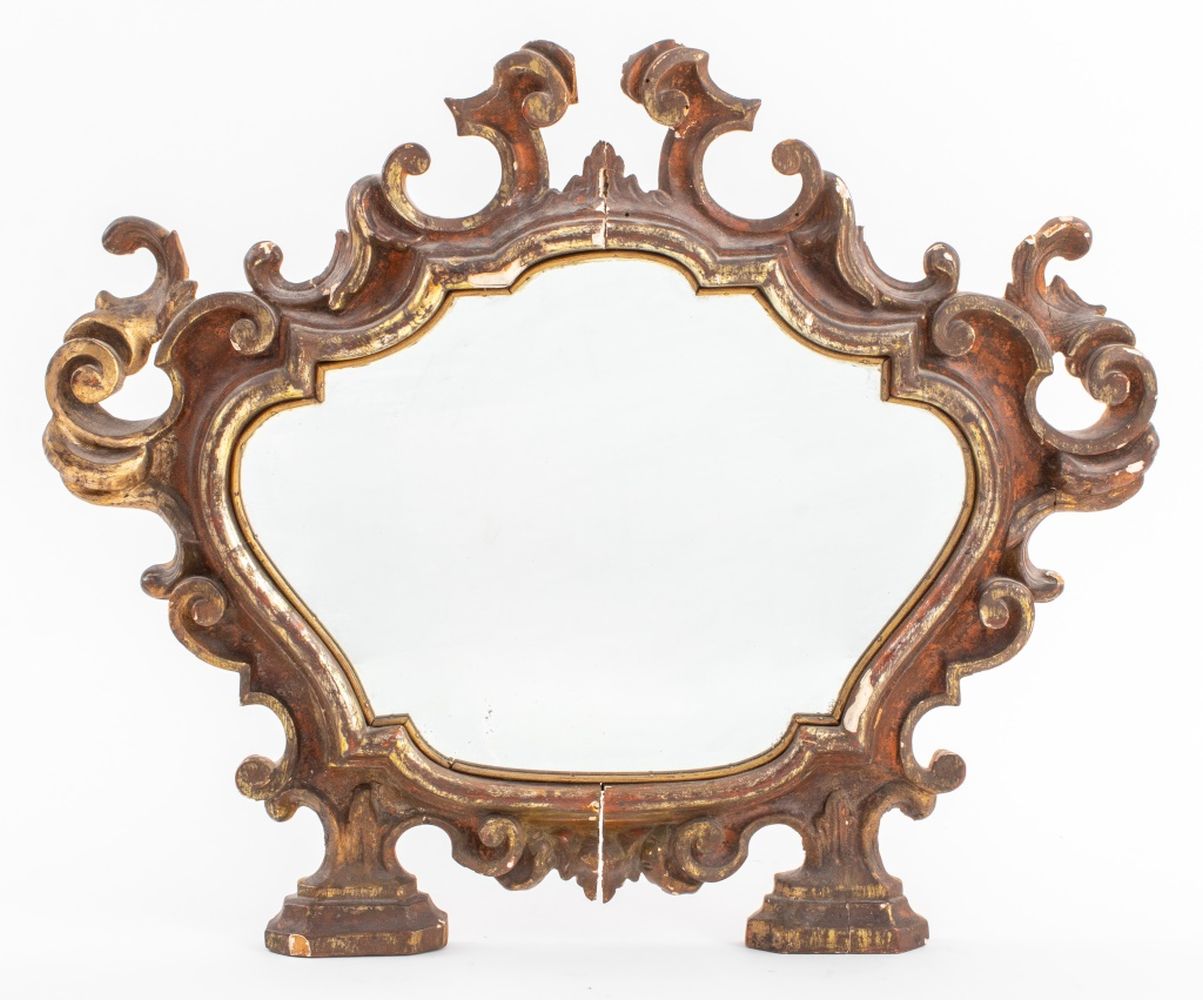 ITALIAN BAROQUE GILT WOOD MIRROR
