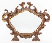 ITALIAN BAROQUE GILT WOOD MIRR