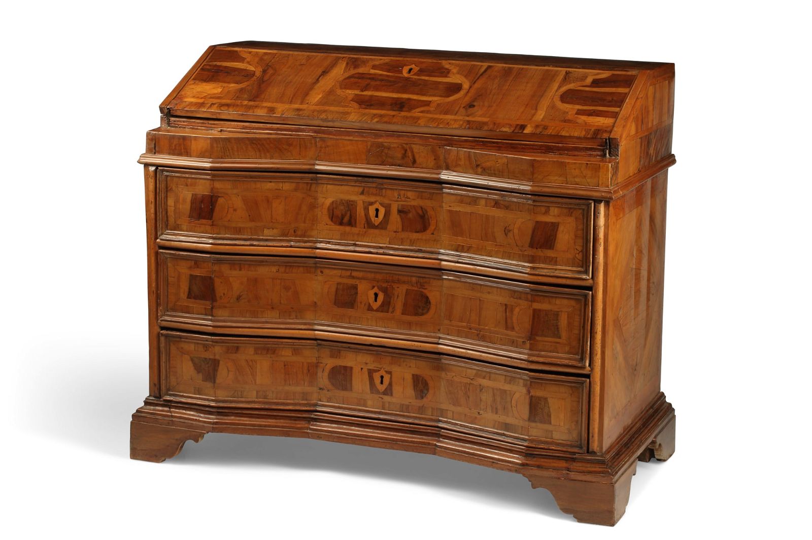 ITALIAN BAROQUE INLAID WALNUT SLANT