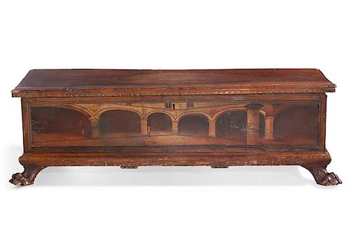 ITALIAN BAROQUE PAINTED WALNUT