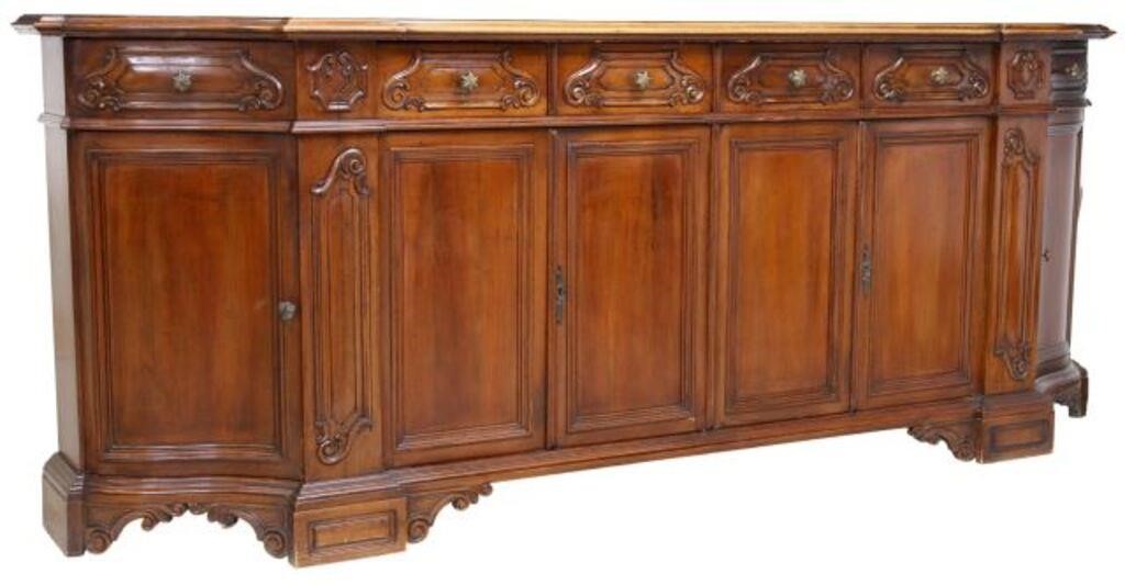 ITALIAN BAROQUE STYLE CARVED WALNUT