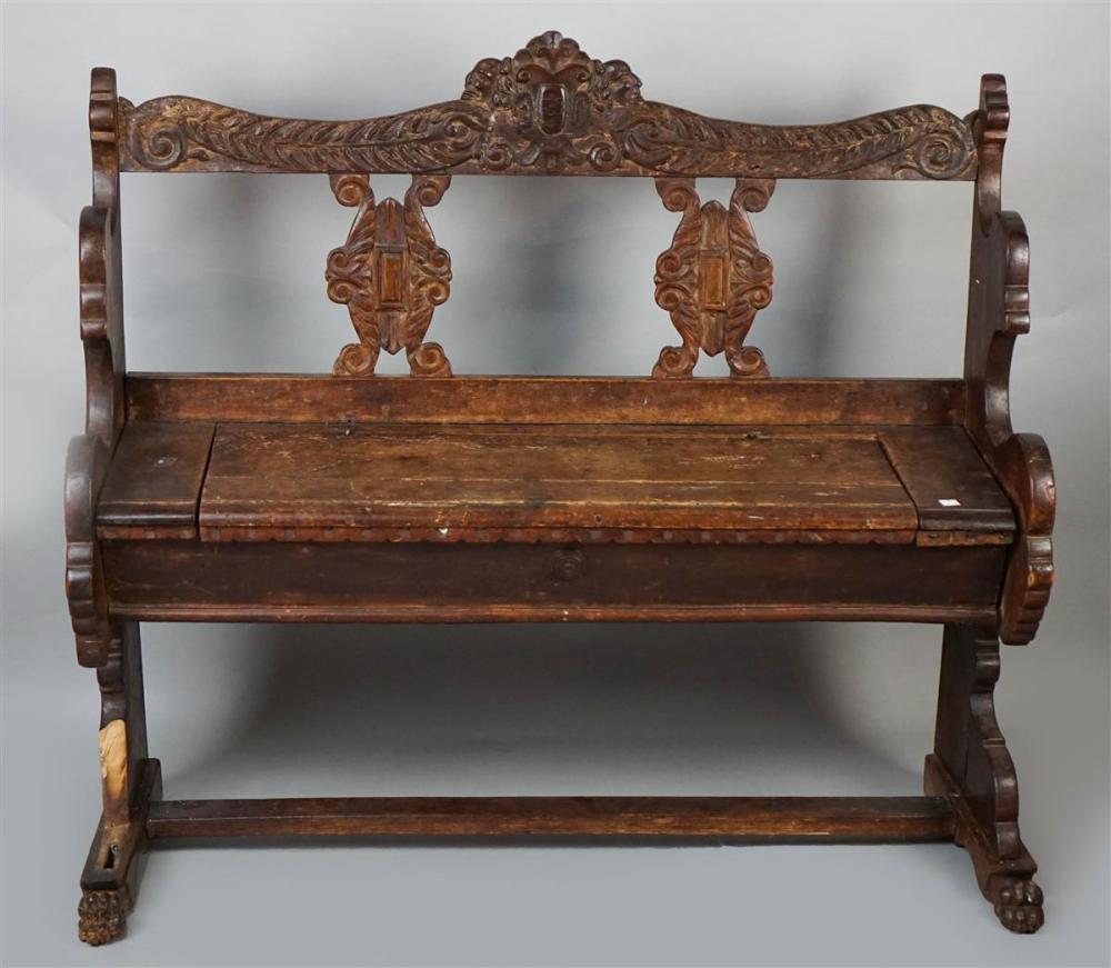 ITALIAN BAROQUE STYLE CARVED WALNUT