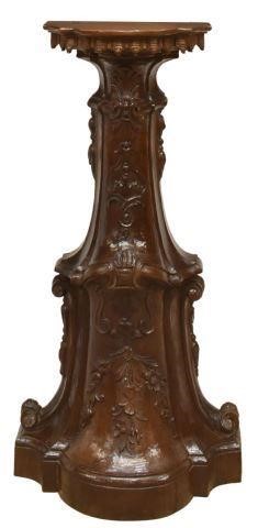 ITALIAN BAROQUE STYLE CARVED WALNUT