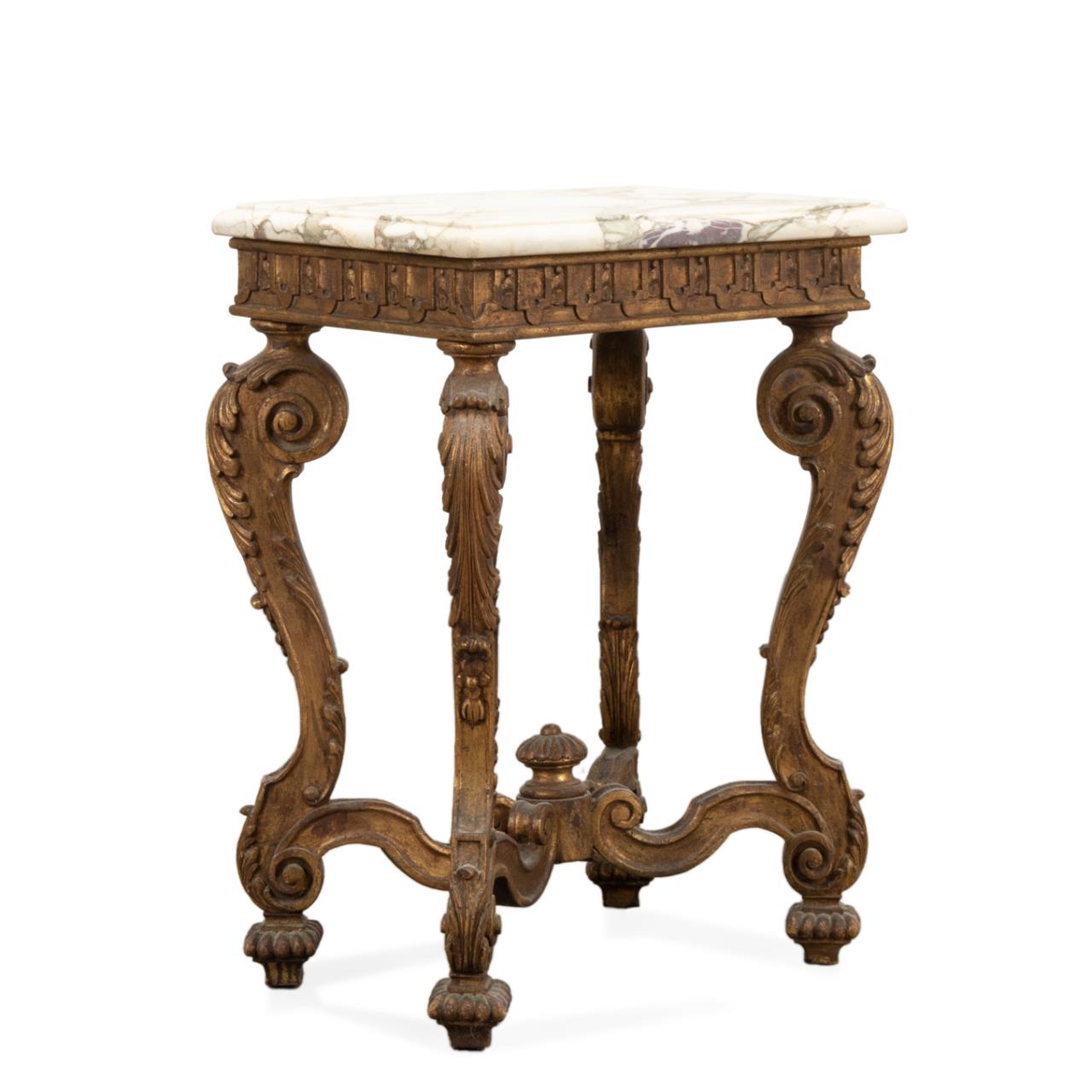 ITALIAN BAROQUE STYLE MARBLE TOP