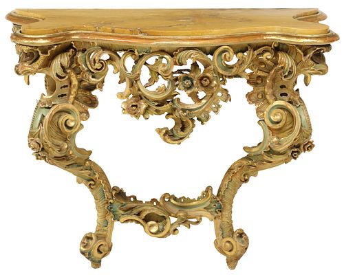 ITALIAN BAROQUE STYLE MARBLE-TOP