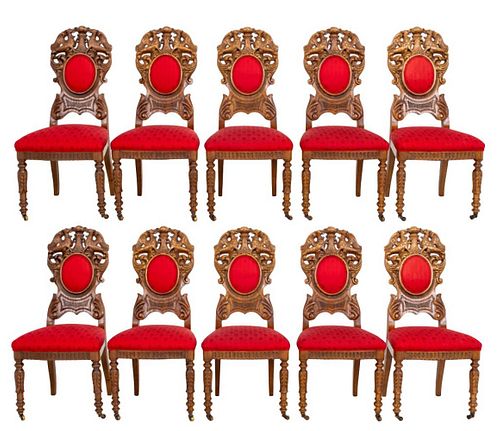 ITALIAN BAROQUE STYLE OAK DINING