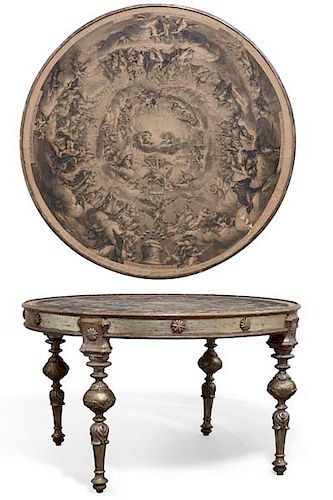 ITALIAN BAROQUE STYLE SILVERED WOOD