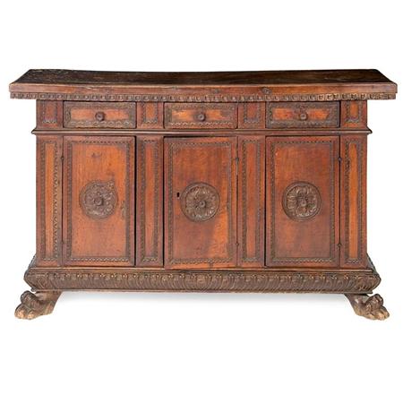 Italian Baroque Style Walnut Side