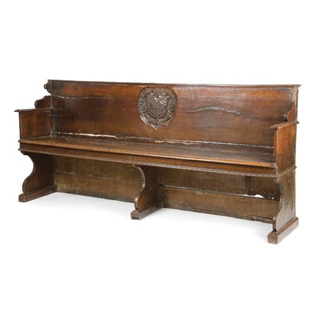 Italian Baroque Walnut Bench 	 