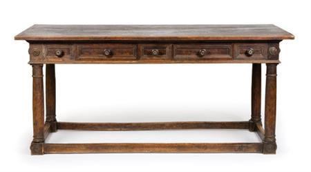 Italian Baroque Walnut Center Table