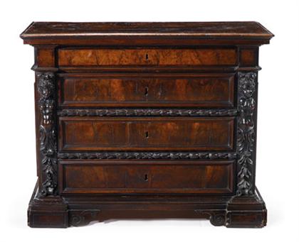 Italian Baroque walnut chest of