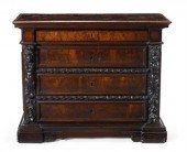 Italian Baroque walnut chest o