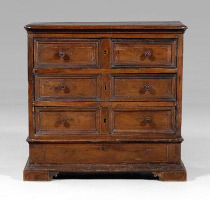 Italian baroque walnut chest,