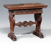 Italian Baroque walnut side ta