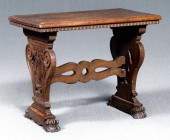 Italian Baroque walnut side ta