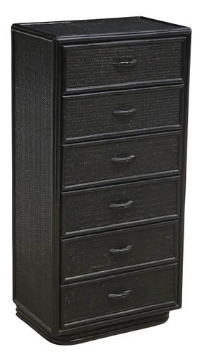 ITALIAN BLACK LACQUERED BAMBOO