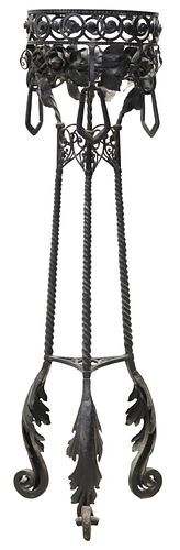 ITALIAN BLACK WROUGHT IRON FLO