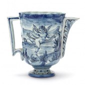 ITALIAN BLUE AND WHITE MAJOLIC