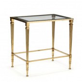 ITALIAN BRASS AND GLASS CHAIRS