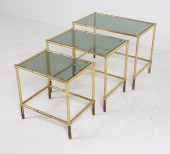 ITALIAN BRASS FAUX BAMBOO NEST