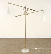 ITALIAN BRASS FLOOR LAMP MANNE