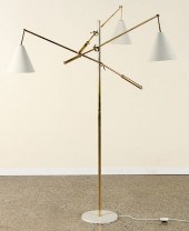 ITALIAN BRASS FLOOR LAMP MANNE