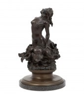ITALIAN BRONZE GROUP OF A MERM