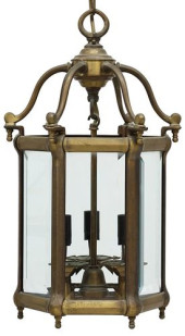 ITALIAN BRONZE HEXAGONAL 3-LIG