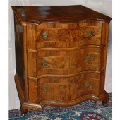Italian Burl Walnut Commodino<