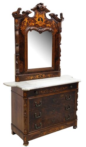 ITALIAN BURL WALNUT MARQUETRY