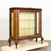 ITALIAN BURLED WALNUT & GLASS