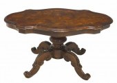 ITALIAN BURLWOOD CENTER TABLE