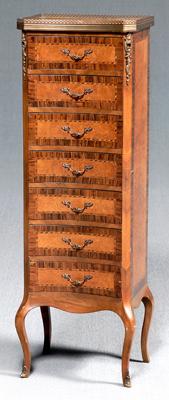 Italian burlwood semainier ,