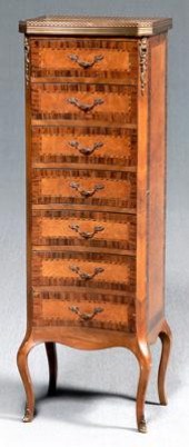 Italian burlwood semainier , b