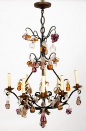 ITALIAN CAGE FORM GLASS HUNG C