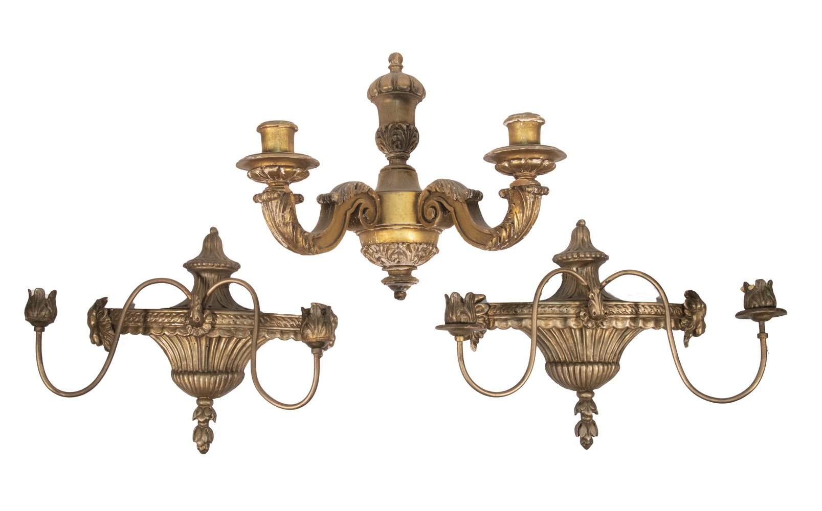 ITALIAN CANDLE SCONCES Lot of (3)