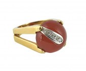 ITALIAN CARNELIAN, DIAMOND & 1