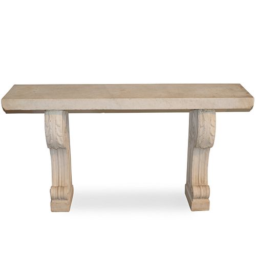 ITALIAN CARRARA MARBLE CONSOLE
