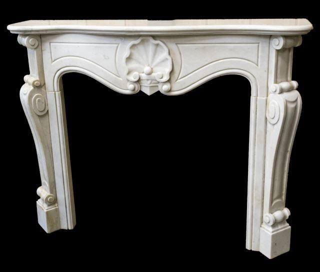 ITALIAN CARRARA MARBLE MANTEL &