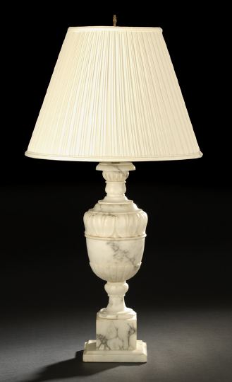 Italian Carved Alabaster and Veined
