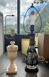 ITALIAN CARVED ALABASTER BASE