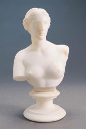 ITALIAN CARVED ALABASTER BUST