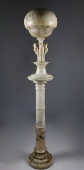 ITALIAN CARVED ALABASTER DOMED