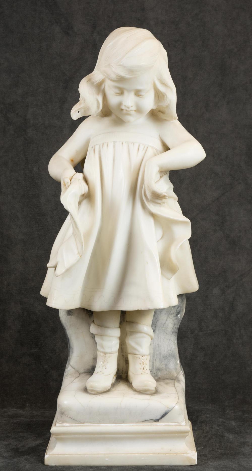 ITALIAN CARVED ALABASTER FIGURAL